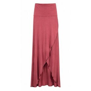 Azules Womens Boho Maxi Skirt Wrap Front Asymmetrical Boho Jersey Skirt Size M